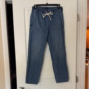 J. Crew Denim drawstring pant